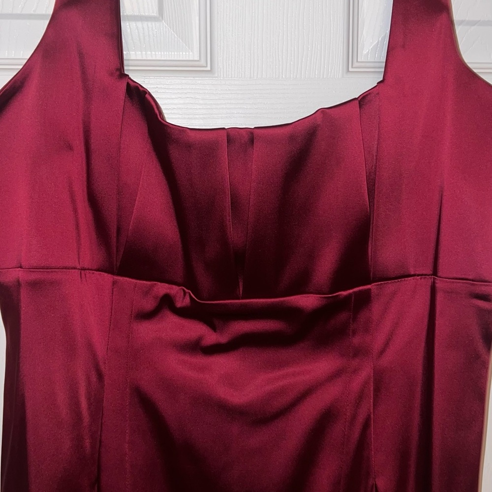 Calvin Klein Strapless Burgundy Dress